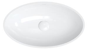 OMNIRES - Umývadlo na dosku Siena - M+ - 60 x 35 cm - biela/čierna