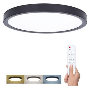 SOLIGHT LED osvetlenie s diaľkovým ovládačom Estela Black, 60W, 4500lm, 50cm, CCT