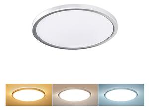 SOLIGHT LED osvetlenie Acate IP54, 18W, 1620lm, 3CCT, 22cm, strieborná
