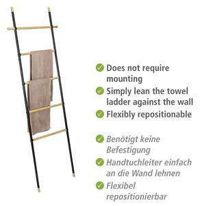 Čierny/prírodný kovový dekoratívny rebrík Loft - Wenko