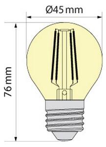 LED Žiarovka CLASIC AMBER G45 E27/4W/230V 2200K - Brilagi