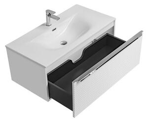 CMD Via Domo - Kúpeľňová skrinka pod umývadlo Leonardo White - biela - 90x57x46 cm