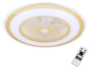 Stropné LED svietidlo Zephyr, 1x LED 48w, 3000-6000k, g, s ventilátorom a ovládačom