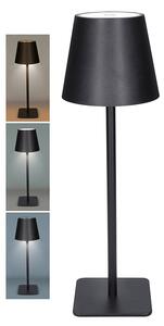 SOLIGHT LED nabíjacia lampička Lucca, 120lm, zmena CCT, stmievanie, čierna