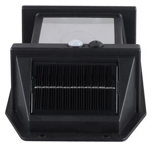 SOLIGHT LED solárna lucerna nástenná, teplá biela, 12x17cm, čierna