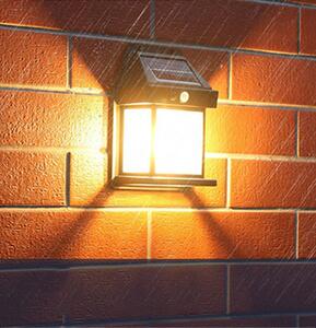 SOLIGHT LED solárna lucerna nástenná, teplá biela, 12x17cm, čierna