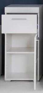Kúpeľňová stojacia skrinka Amanda 802, lesklá biela
