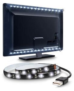 SOLIGHT LED pásik pre TV 100cm, USB napájanie, IP65, 6500K