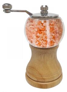 Drevený dizajnový ručný mlynček na korenie alebo soľ biely 14cm