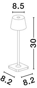 Vonkajšia stolová lampa Deck čierna