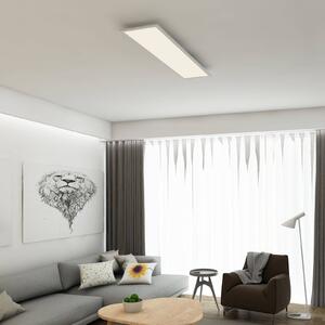 Piatto LED panel, senzor, 119,5 x 29,5 cm, Biela / opálová, Chodba, kov, Moderný, Stropné svetlo