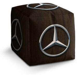 Sablio Taburet Cube Logo 5 Drevo - 40x40x40 cm
