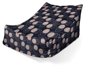 Sablio Sedací vak Lounge Kruhy a bodky - 80 x 95 x 50 cm