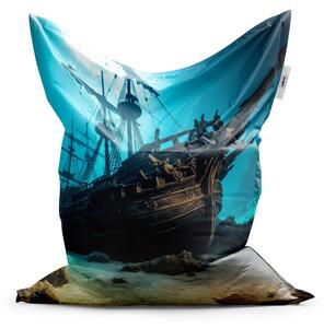 Sablio Sedací vak Vrak drevenej lode na dne mora - 150x100 cm