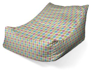 Sablio Sedací vak Lounge Veselé Farebné bodky - 80 x 95 x 50 cm