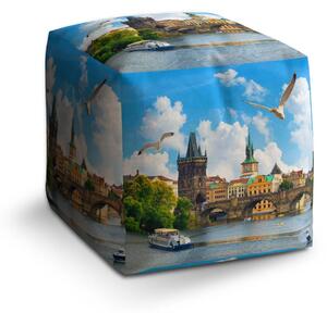 Sablio Taburet Cube Praha Karlov most 2 - 40x40x40 cm
