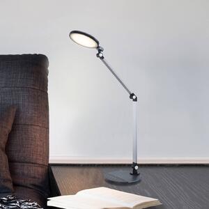 LED stolná lampa Konsti, výška 90 cm, čierna, kov, Čierna, Pracovňa / Kancelária, Hliník, Moderný, Stolová lampa
