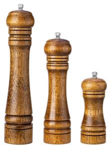Drevený ručný mlynček na korenie alebo soľ biely 14,5cm