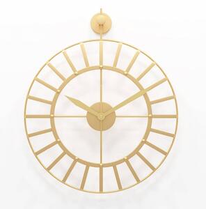 Dizajnové nástenné hodiny Rustical Gold 50cm