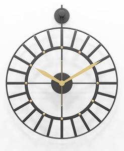 Dizajnové nástenné hodiny Rustical Black 50cm