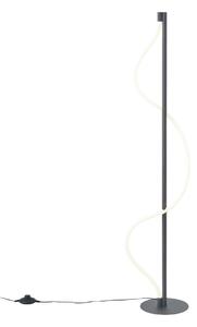 Moderná stojaca lampa čierna vrátane LED 3-stupňové stmievanie - Twirl