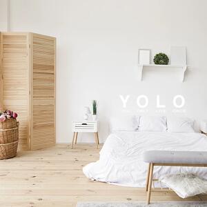 Sablio Samolepka na stenu: nápis YOLO - 60x16 cm