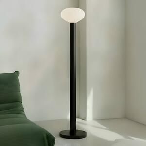 Stojacia lampa Flo, zelená, výška 138 cm, 1-pl., sklo, Zelená, Obývacia izba / jedáleň, kov, Dizajn, Stojaca lampa