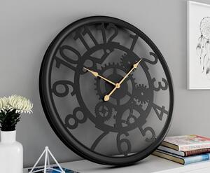 Dizajnové nástenné hodiny MOTO black 50cm