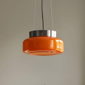 Závesné svietidlo BonBon, oranžové, Ø 25 cm, sklo, Žltá / oranžová, Obývacia izba / jedáleň, Dizajn, Závesné svietidlo