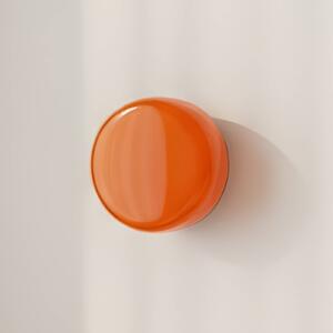 Nástenné svetlo BonBon, oranžové, Ø 16 cm, sklo, Žltá / oranžová, Obývacia izba / jedáleň, Dizajn, Nástenné svietidlo