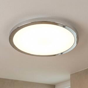 LIGHTME LED stropné svietidlo Aqua Ø30,2cm chróm, Chrómová / strieborná, Kúpeľňa, Hliník, Moderný, Závesné svietidlo