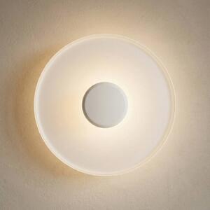 Vibia Top LED nástenné svetlo Ø 40 cm biele, Biela / opálová, Obývacia izba / jedáleň, kov, Moderný, Nástenné svietidlo