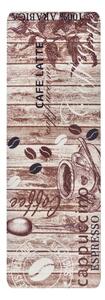 Hnedý kuchynský behúň Hanse Home Delicious Coffee, 67 x 180 cm