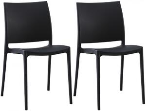 2x Stolička Meton - Čierna
