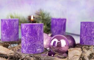 Adventné sviečky fialové - 4ks