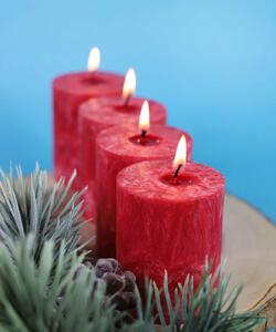 Adventné sviečky červené - 4ks