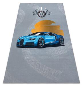 Detský koberec protišmykový BAMBINO 41730 Auto, sivý / modrý