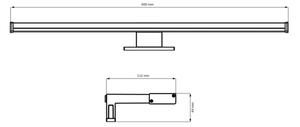 LED Kúpeľňové osvetlenie zrkadla ELBA LED/12W/230V 4000K 60 cm IP44 chróm