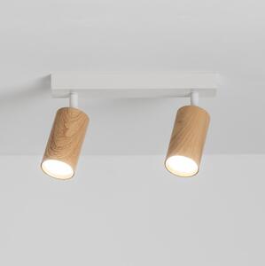 Brilagi - Bodové svietidlo SELE 2xGU10/30W/230V biela/dekor duba