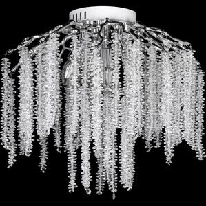 Prisadený luster 6xE14/60W/230V + 3xLED/3W pr. 54 cm lesklý chróm