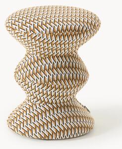 Okrúhla čalúnená taburetka Zig Zag