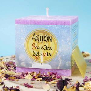 Sviečka želania Astron - kocka 6,5 cm, Ružová