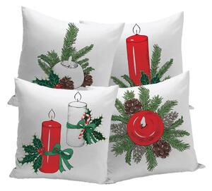 XPOSE® Set obliečok na vankúš SVIEČKY 40x40 cm - set 4ks