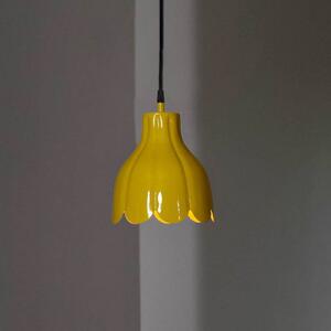PR Home závesné svietidlo Tulippa, žluté, Ø 17 cm, zástrčka, E27, Žltá / oranžová, Obývacia izba / jedáleň, kov, Škandinávsky, Závesné svietidlo