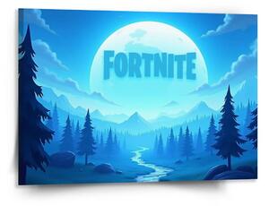 Sablio Obraz FORTNITE Modré údolie s mesiacom - 150x110 cm