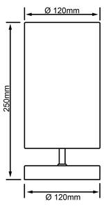 Brilliant - Stolná lampa CLARIE 1xE14/40W/230V matný chróm/biela