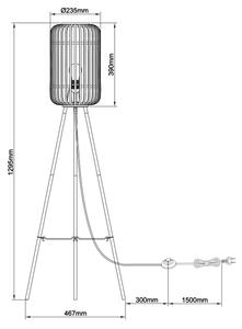 Brilliant - Stojacia lampa WOODROW 1xE27/60W/230V bambus