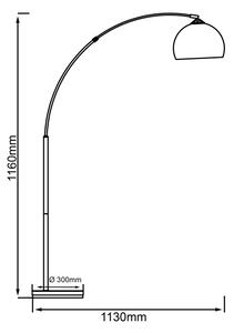 Brilliant - Stojacia lampa VESSA 1xE27/60W/230V lesklý chróm/biela