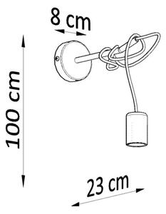 Nástenné svietidlo EDISON 1xE27/60W/230V čierna