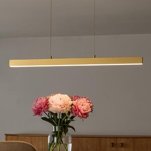 LED závesné svietidlo Vayana, dĺžka 190 cm, piesková farba, kov,, Krémová / jantárovo žltá, Obývacia izba / jedáleň, kov, Moderný, Závesné svietidlo